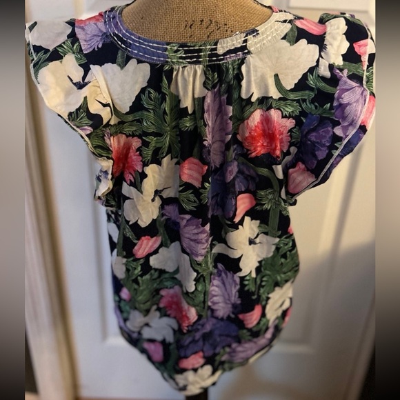 Maeve • Flutter Sleeve Floral Print Top - Picture 4 of 9